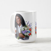 黒人女性 メラニン シスター アフリカ系アメリカ人女性 コーヒーマグカップ (正面左)
