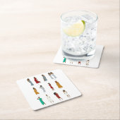 黒人女性〔占星術の〕十二宮図占星術 スクエアペーパーコースター (インサイチュ)