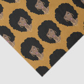 黒人女性、天然毛、マスタードイエロー 薄葉紙 (詳細)