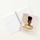 黒人女性、彼女は信じすることができる、ピンクと金ゴールド ノートブック (内部)