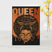 黒人女性 教育を受けている 強い 黒人歴史月間 ジー カード (黄色い花)