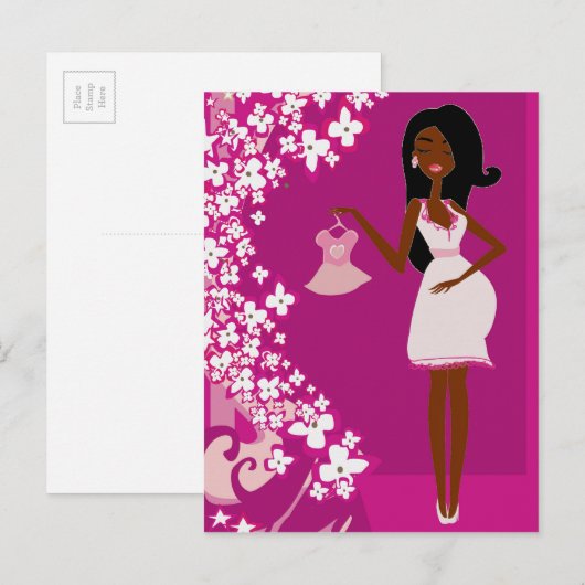 黒人女性 案内ポストカード (正面/裏面)