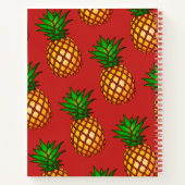 黒人女性，甘いパイナップル，赤 ノートブック (裏面)