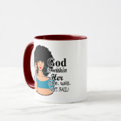 黒人女性,自然の髪,神は彼女の中にいる,彼女は行う マグカップ (正面左)