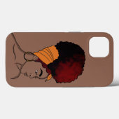 黒人女性、自然美しい、髪包まれた毛 Case-Mate iPhoneケース (裏面 (横))