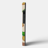 黒人女性，金ゴールドの色合い，パイナップルパターン，ベージュ Case-Mate iPhoneケース (裏面 / 左)