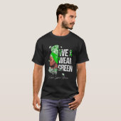 黒人女性We衣服緑色歌舞伎症候群アワレ Tシャツ (正面フル)