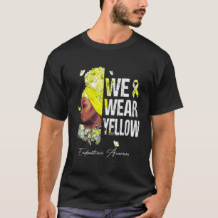 黒人女性We衣服黄子宮内膜症認識度 Tシャツ