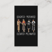 黒人女王がアフリカ系ア意欲を起こメリカ人を教育 名刺 (正面)