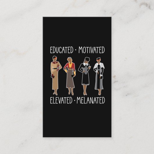 黒人女王がアフリカ系ア意欲を起こメリカ人を教育 名刺 (正面)