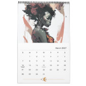 黒人女祝性： A 2024年カレン芸術的ダー カレンダー (3月 2027)