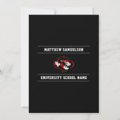 黒人学モダン校卒業パーティー|ロゴの追加 招待状 (裏面)