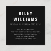 黒人学生モダン卒業ネットワーク写真 スクエア名刺 (裏面)