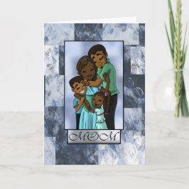 黒人家庭の母の日 カード