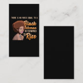 黒人少女の魔法、アフリカの女王が立ち上がる決意 名刺 (正面/裏面)