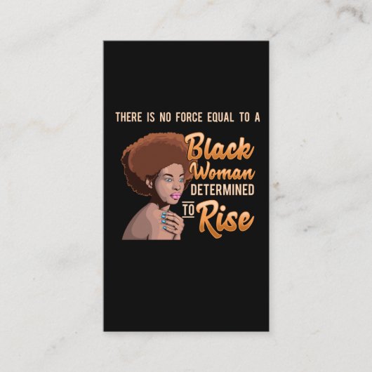 黒人少女の魔法、アフリカの女王が立ち上がる決意 名刺 (正面)