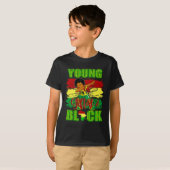 黒人少年ダビング黒人歴史月旗 Tシャツ (正面フル)