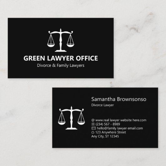 黒人弁護士法律事務所 名刺 (正面/裏面)