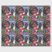黒人形ラッピング紙 ラッピングペーパー (フラット)