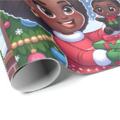 黒人形ラッピング紙 ラッピングペーパー (ロールコーナー)