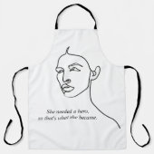 黒人彼女ミニマルはヒーローのインスピレーションの女の子になった エプロン (正面)