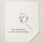 黒人彼女ミニマルはヒーローのインスピレーションの女の子になった シェルパブランケット (正面)