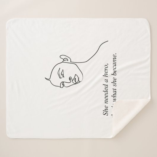黒人彼女ミニマルはヒーローのインスピレーションの女の子になった シェルパブランケット (正面(横))