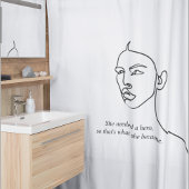 黒人彼女ミニマルはヒーローのインスピレーションの女の子になった シャワーカーテン