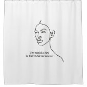 黒人彼女ミニマルはヒーローのインスピレーションの女の子になった シャワーカーテン (正面)