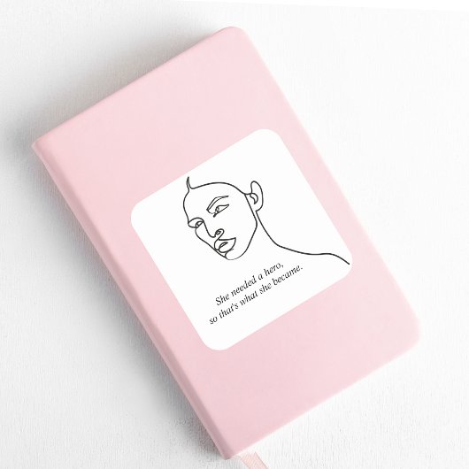 黒人彼女ミニマルはヒーローのインスピレーションの女の子になった スクエアシール