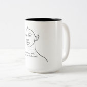 黒人彼女ミニマルはヒーローのインスピレーションの女の子になった ツートーンマグカップ (正面右)