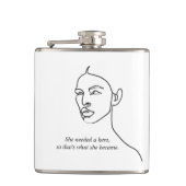 黒人彼女ミニマルはヒーローのインスピレーションの女の子になった フラスク (正面)