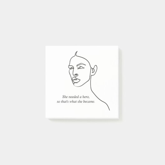 黒人彼女ミニマルはヒーローのインスピレーションの女の子になった ポストイット (正面)