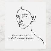 黒人彼女ミニマルはヒーローのインスピレーションの女の子になった ワインラベル (シングルラベル)