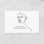 黒人彼女ミニマルはヒーローのインスピレーションの女の子になった 名刺 (正面)