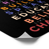 黒人指導者がリーダーのように夢を見る黒い教えヒスター ポスター (角)