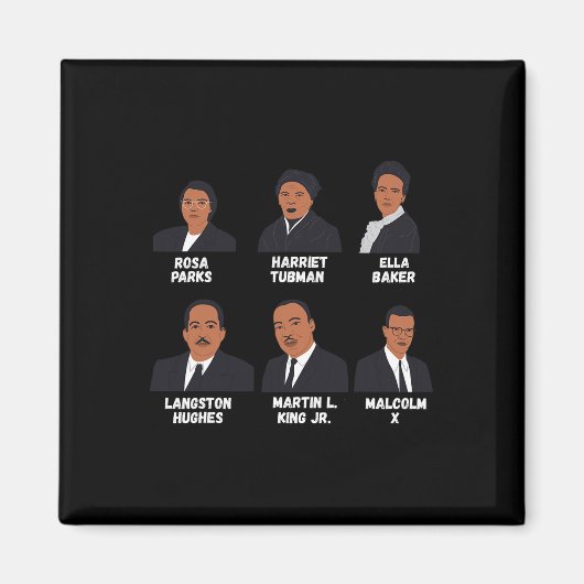 黒人指導者インスパイアの黒人歴史アフリカ船 マグネット (正面)