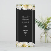 黒人教会の結婚式プログラムの白いバラ プログラム (スタンド正面)