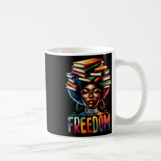 黒人教師の本 黒人の歴史は自由をもたらす コーヒーマグカップ (右)