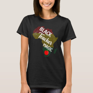 黒人教師の魔法 女性 メラニン プライド 黒人の歴史 Tシャツ