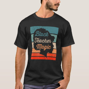 黒人教師マジック教師男性女性黒人の歴史 Tシャツ