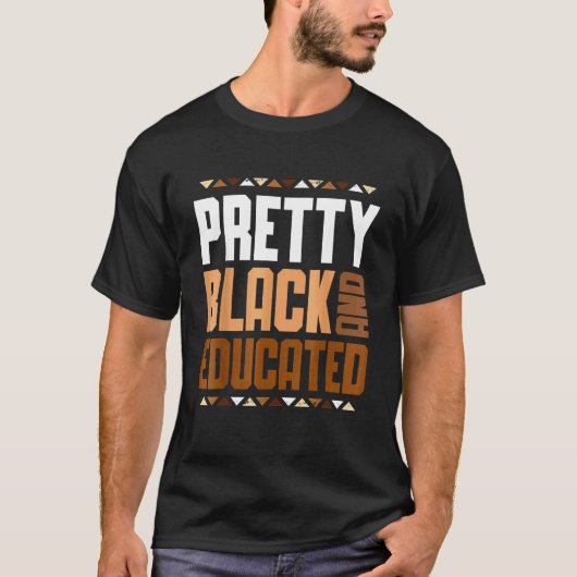 黒人教育かわいらしを受けたアフリカ人女性の黒人史 Tシャツ (正面)