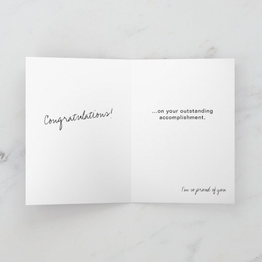 黒人教育を受けた学士号2022年卒業カード サンキューカード (内部)