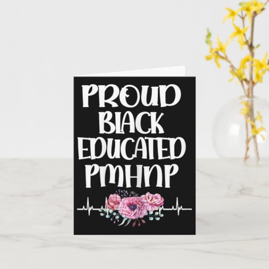 黒人教育誇りを持ったPmhnp精神医学ナース法 カード (黄色い花)
