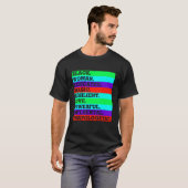 黒人教育魔法回復力のある愛パワフル Tシャツ (正面フル)