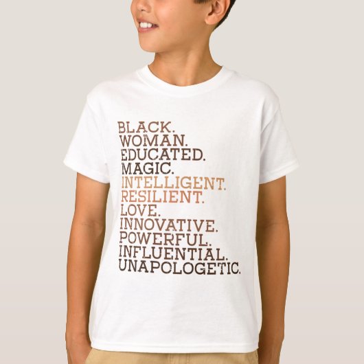 黒人教育魔法BHMアフリカ史メル Tシャツ (正面)