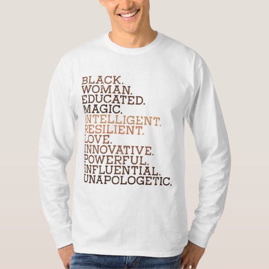 黒人教育魔法BHMアフリカ史メル Tシャツ (正面)