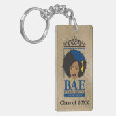 黒人教養師範パーソナライズされた級 キーホルダー (正面左)