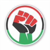 黒人文化の問題ステッカー シール (正面)