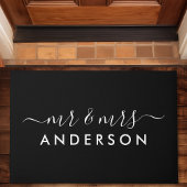 黒人新婚パーソナライズされた夫婦 ドアマット